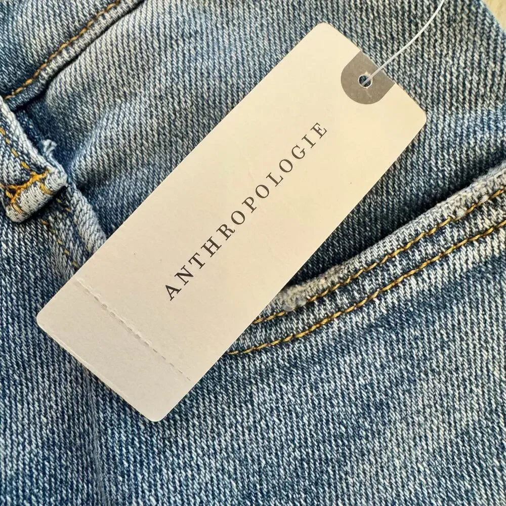 Pilcro and The Letterpress The Cigarette Distressed Denim Jeans 28 NWT